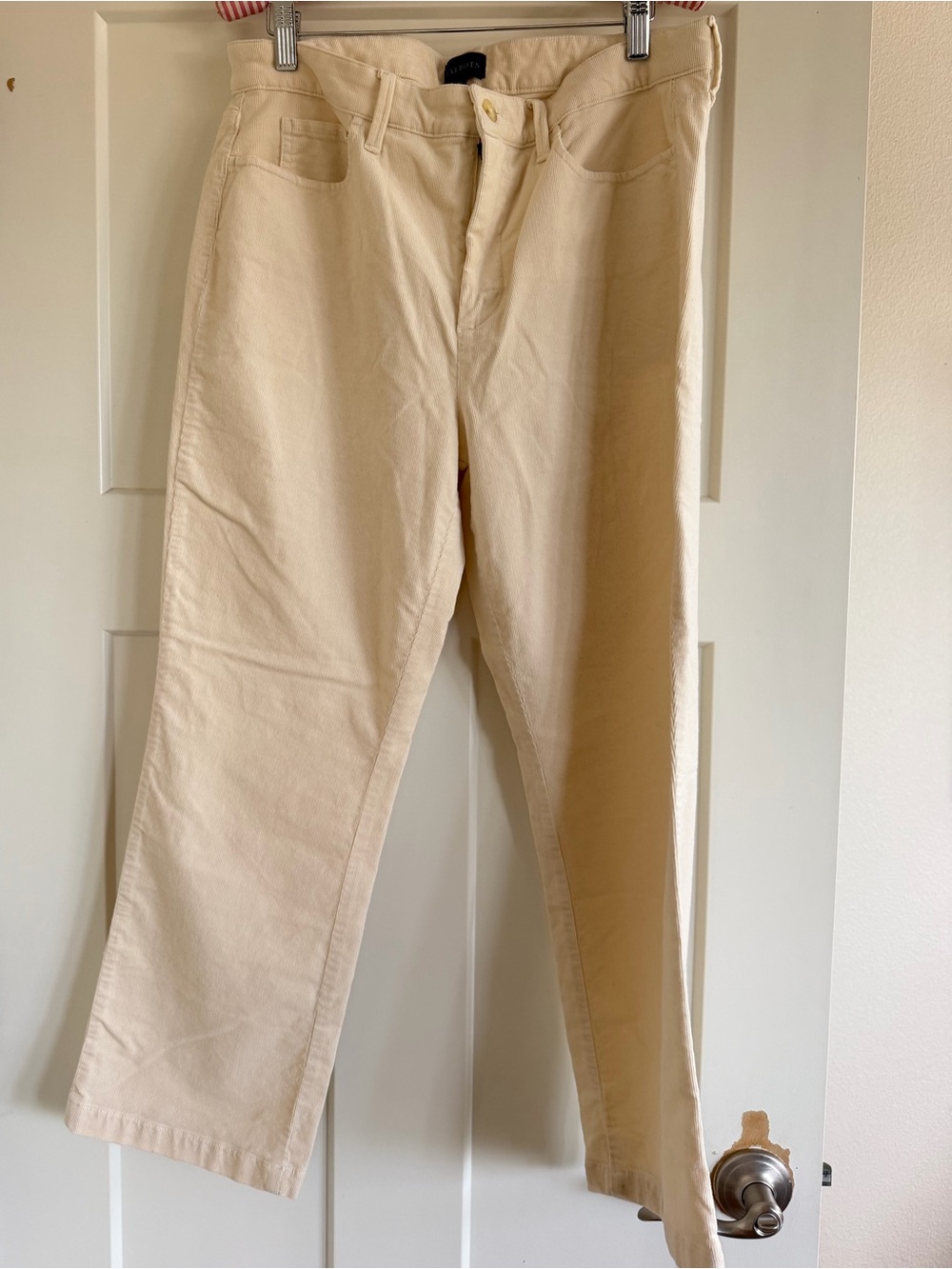 Talbots Women’s Cream Straight-Leg Corduroy